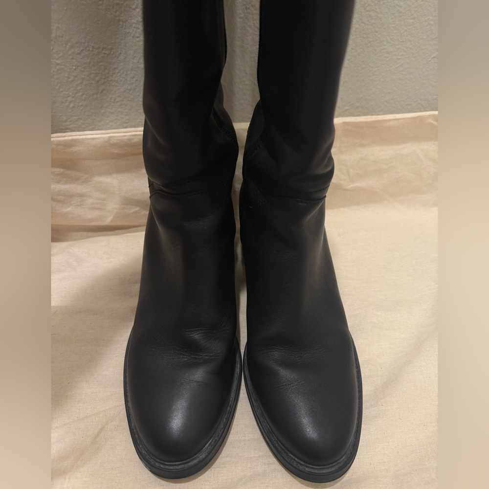 Salvatore Ferragamo Black Leather Riding Boots - Picture 4 of 11